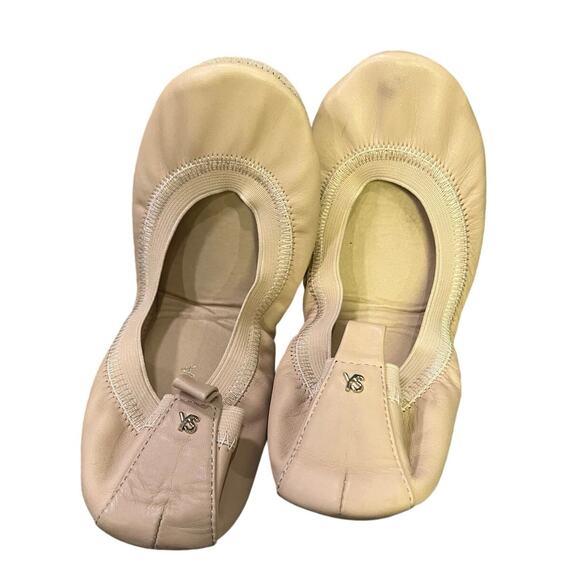 Yosi Samra Samara Foldable Ballet Flat in Nude Leather, Size 6‎ Commute Workwear - Picture 3 of 11